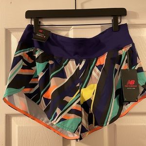New Balance multi color run shorts Medium